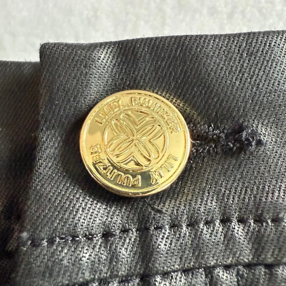 Lilly Pulitzer Black Faux Leather Mini Skirt - Size 12 - Picture 3 of 8